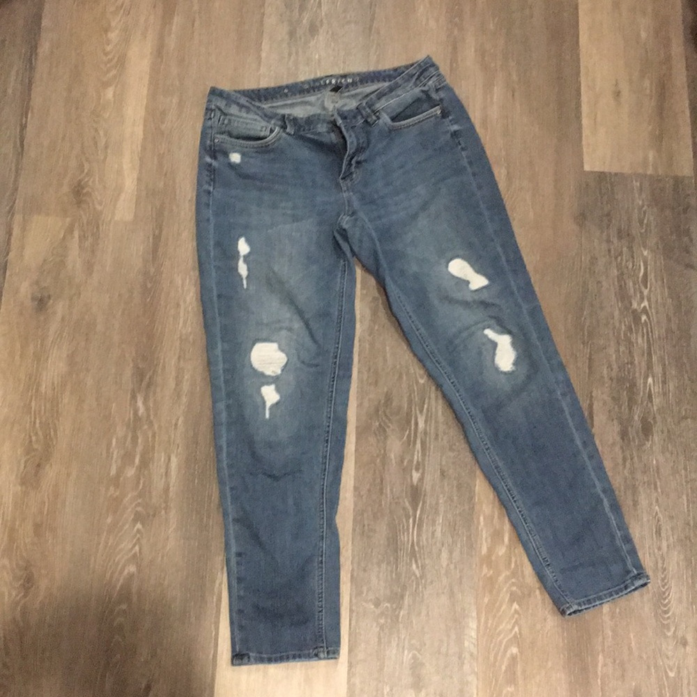 White House Black Market Blue Girlfriend Jeans